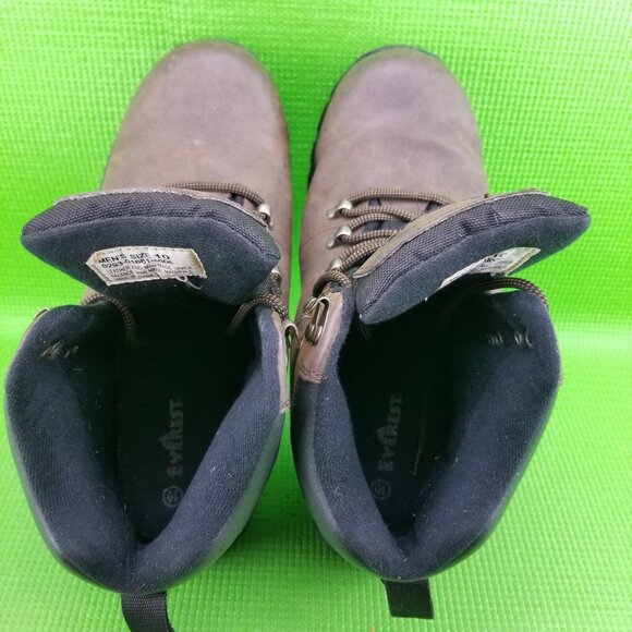 ✅Everest Bob Waterproof Brown Leather Hiking Boots Mens 10 Outdoor Trail Shoes - Picture 9 of 10